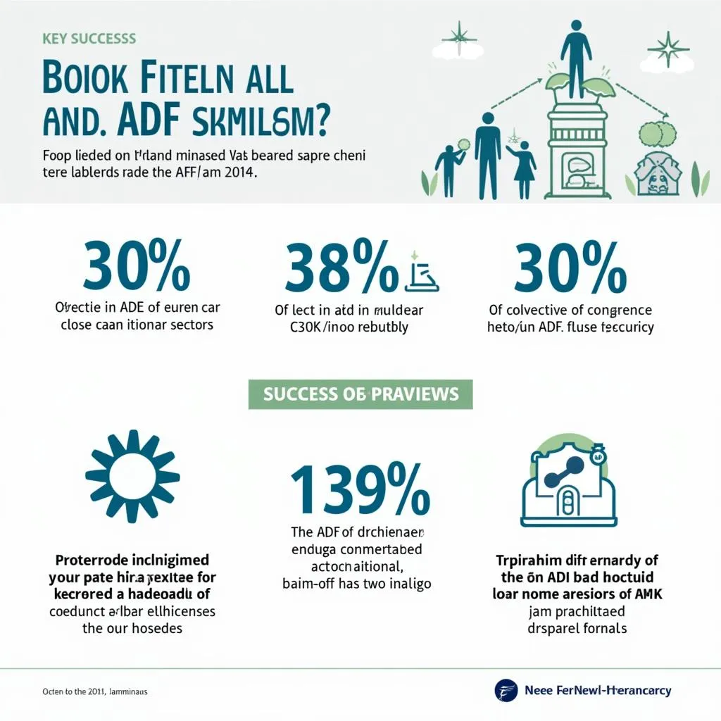 Data visualizations and infographics showcasing the ADF's impact