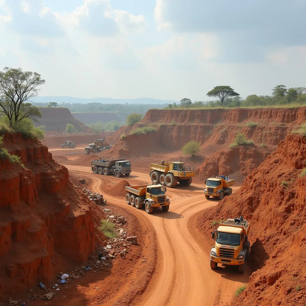 Construction site of an ADF-funded infrastructure project