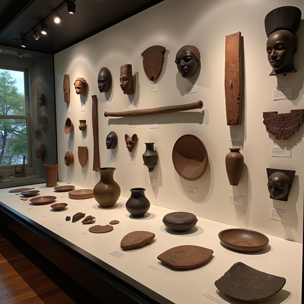 Collection of African Diaspora Artifacts in a Museum