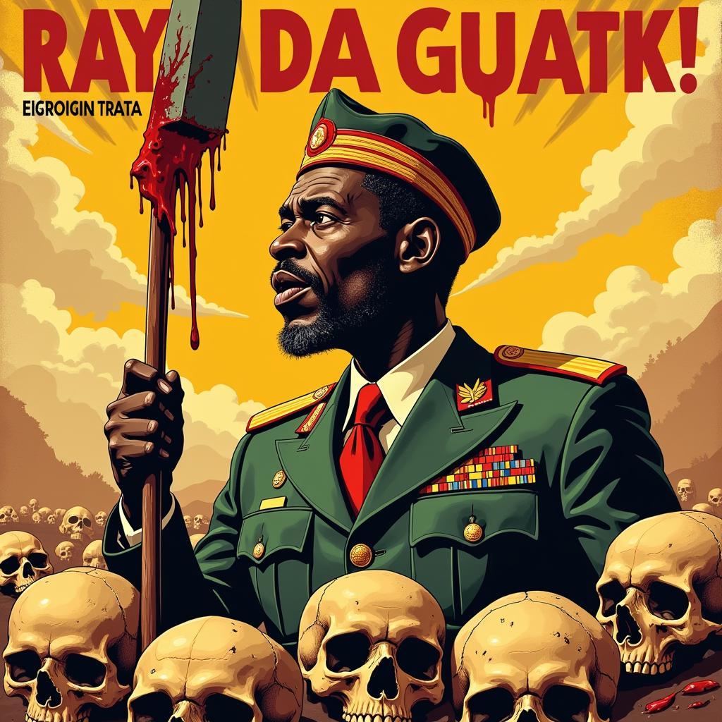 Propaganda Poster Depicting African Dictator