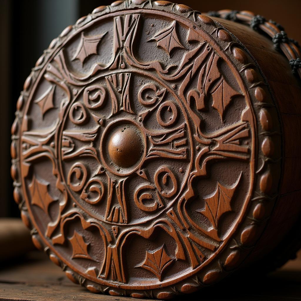 Ancient djembe carving