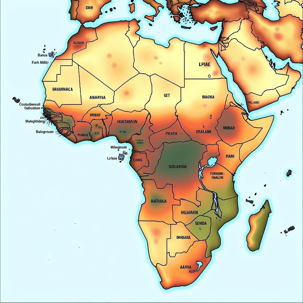 African DNA Lineage Distribution Map