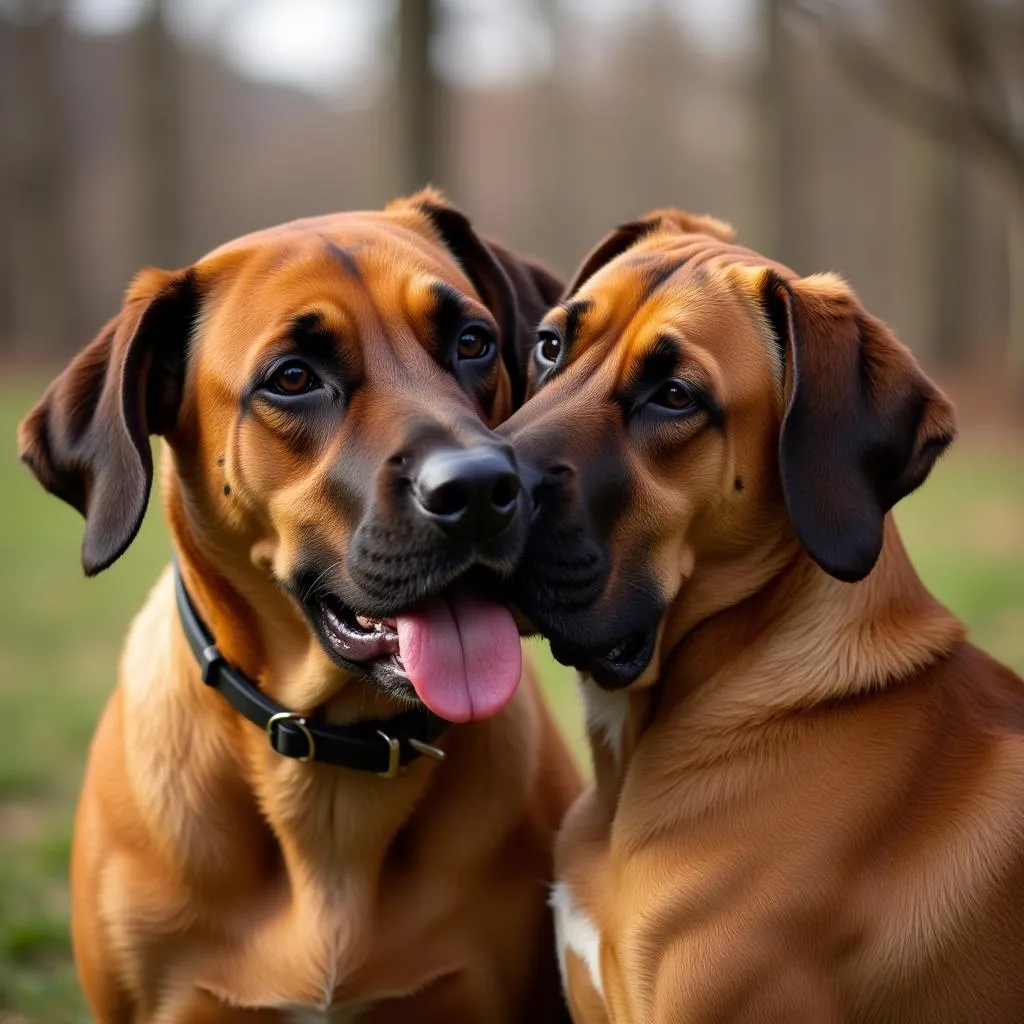 An African dog breed with its owner