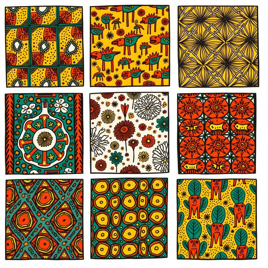 African Doodle Patterns