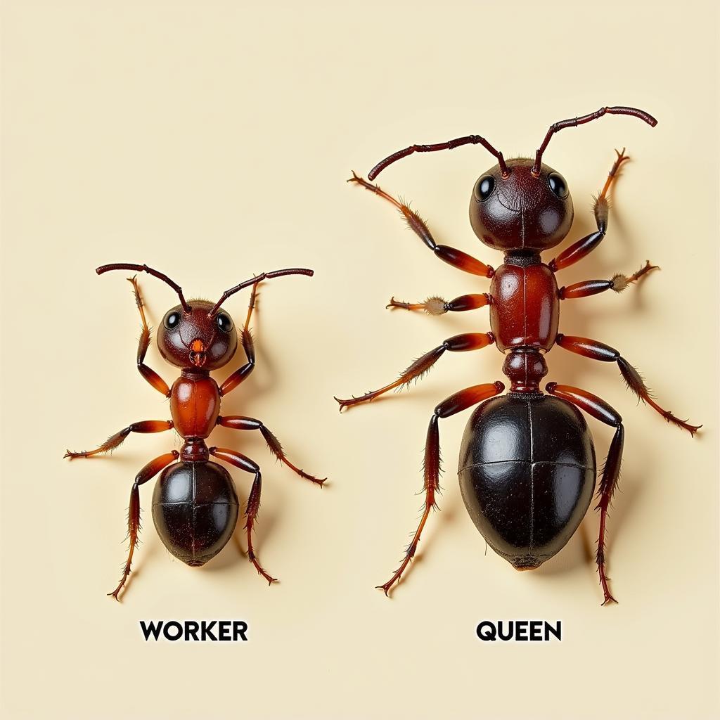 African Driver Ant Queen Size Comparison