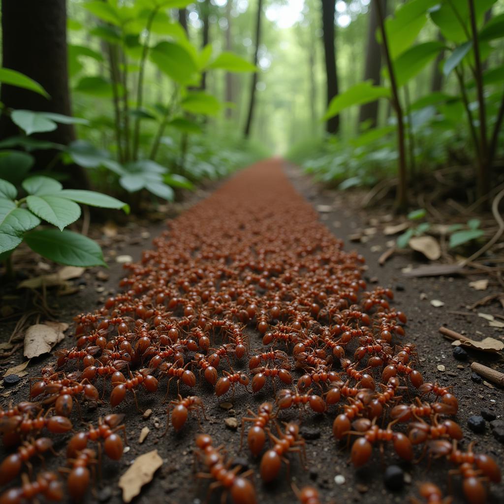 African Driver Ants on the March