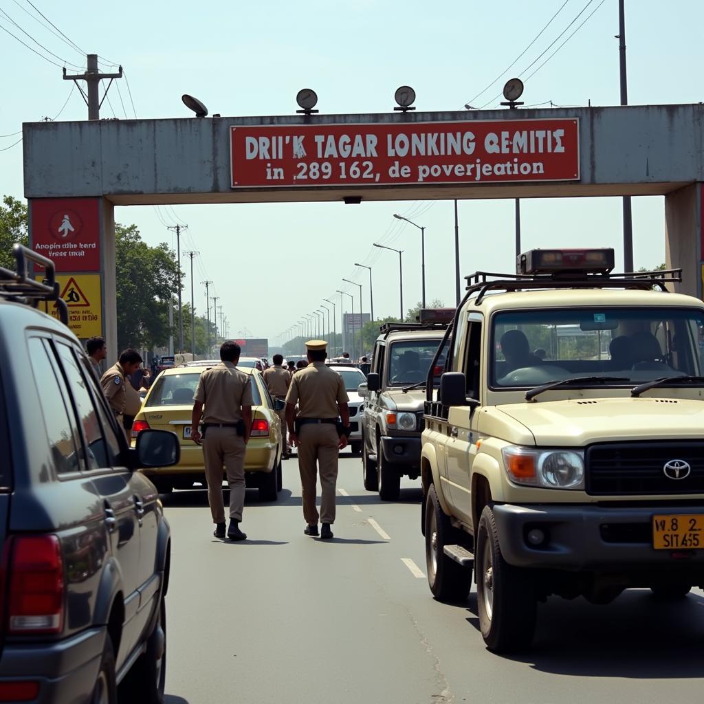 African Drug Arrest in India: Police Checkpoint