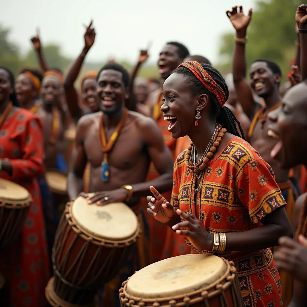 Celebration with Drums and Dance