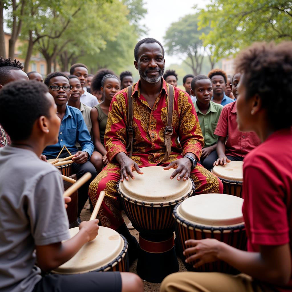 African Drum Circle with Master Drummer