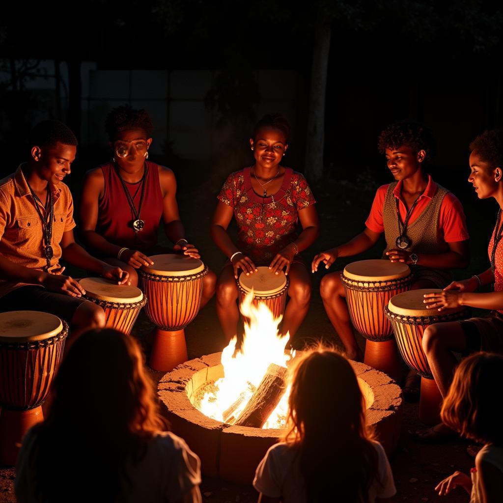 African Drum Circle Ceremony