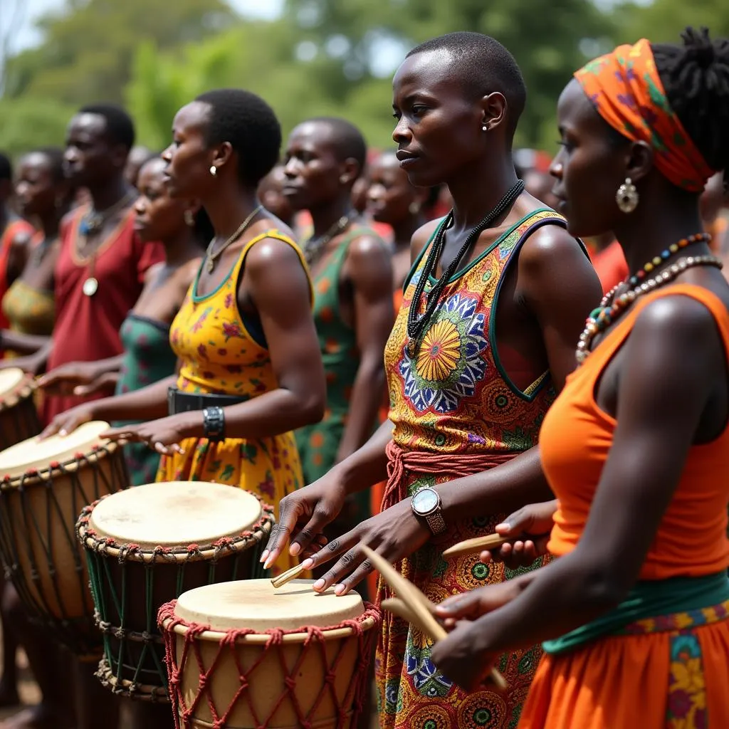 African Drummers and Dancers