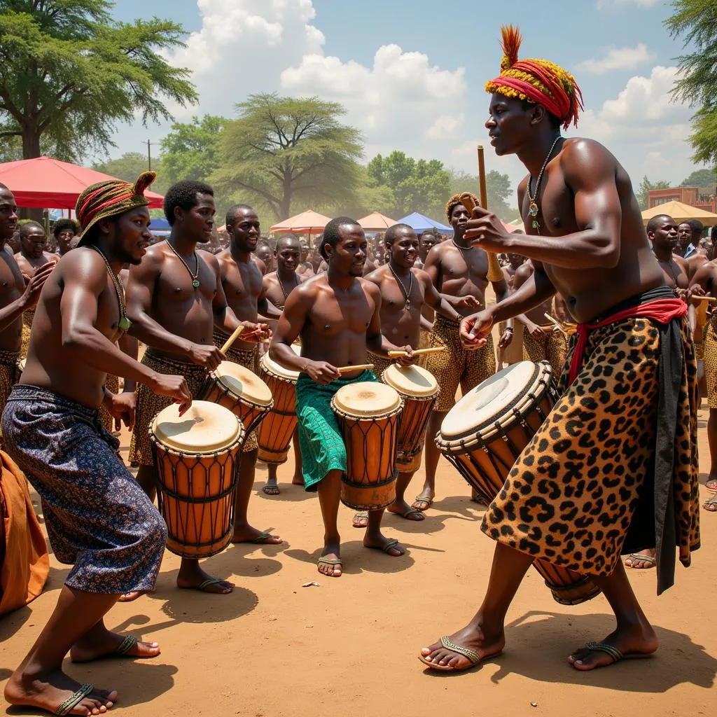 African Drummers and Dancers