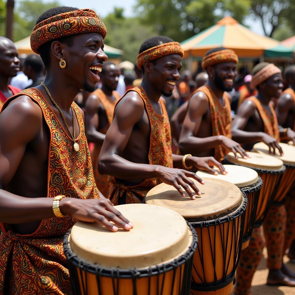 African Drummers Celebrating Heritage