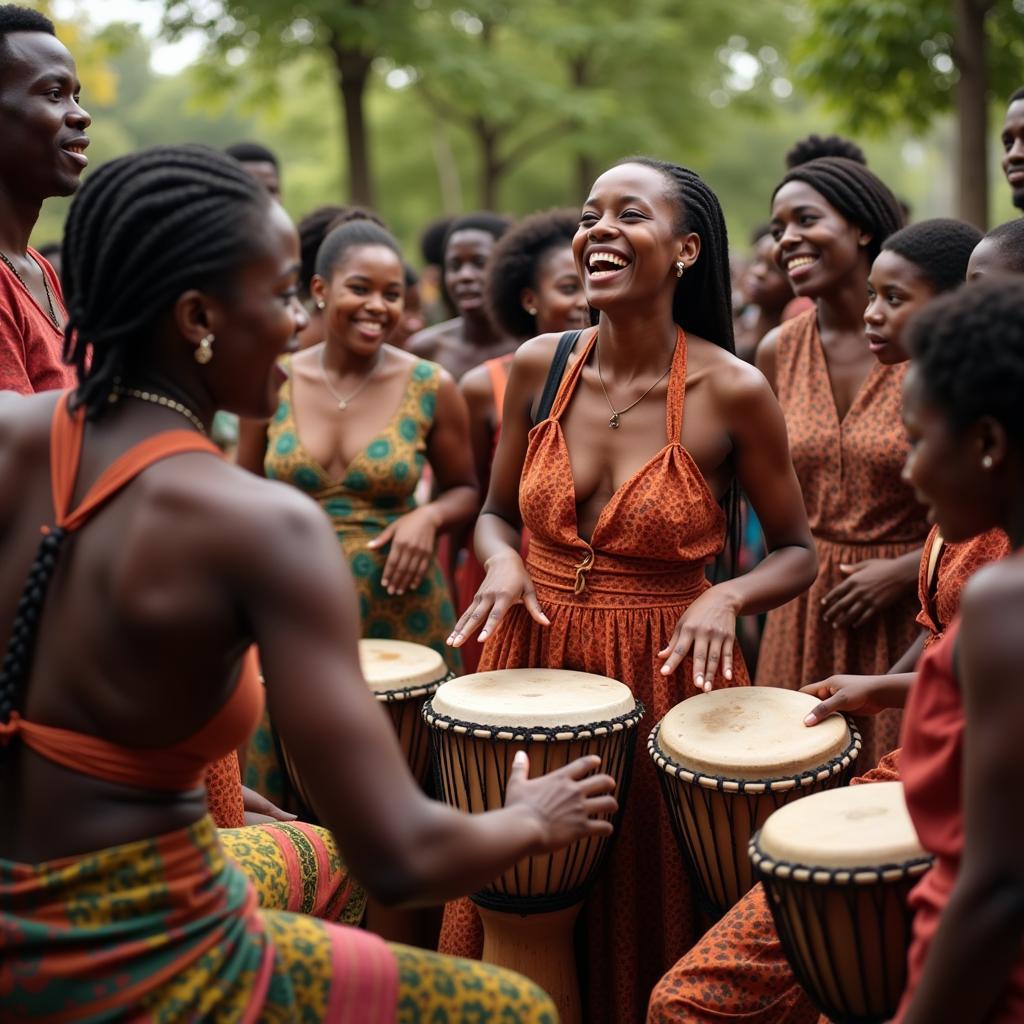 African Drumming Circle Celebration