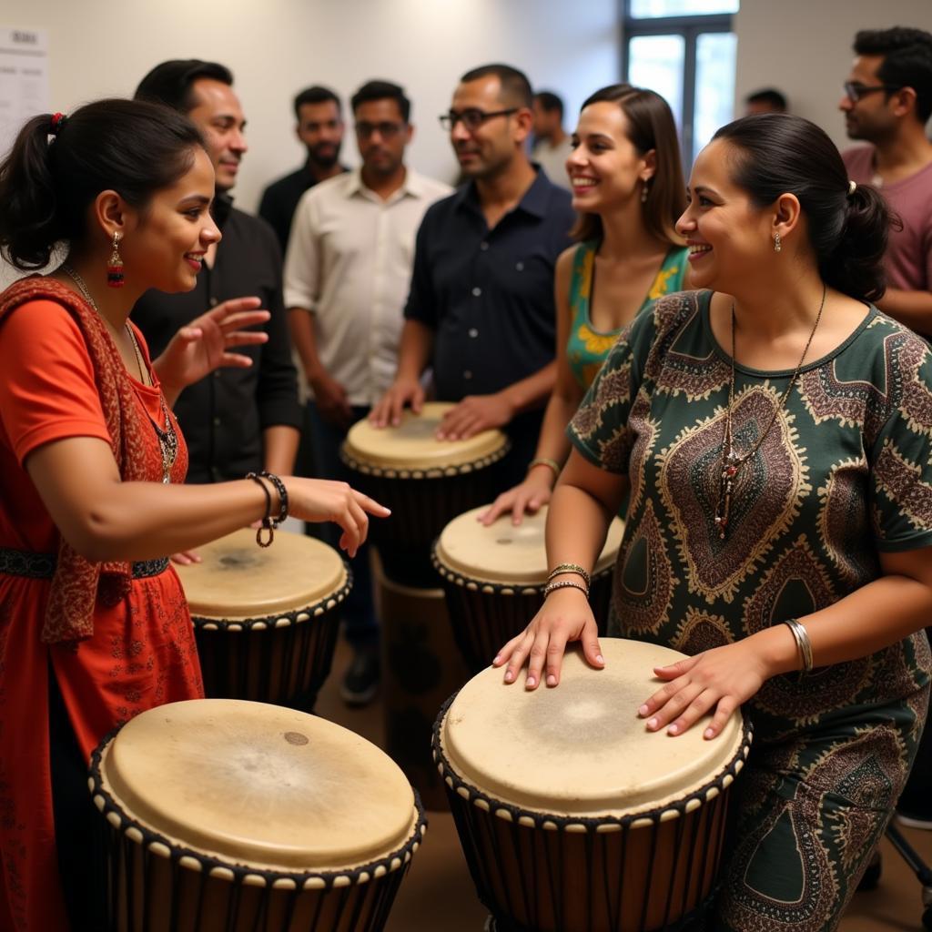 African drumming workshop in Bangalore