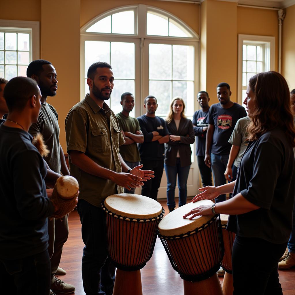 African Drumming Workshop at a Chicago Cultural Center