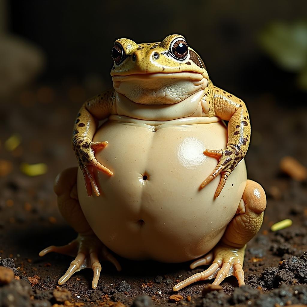 African Dwarf Frog with Dropsy