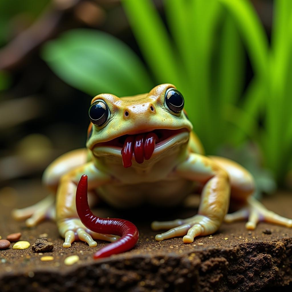 African Dwarf Frog Feeding