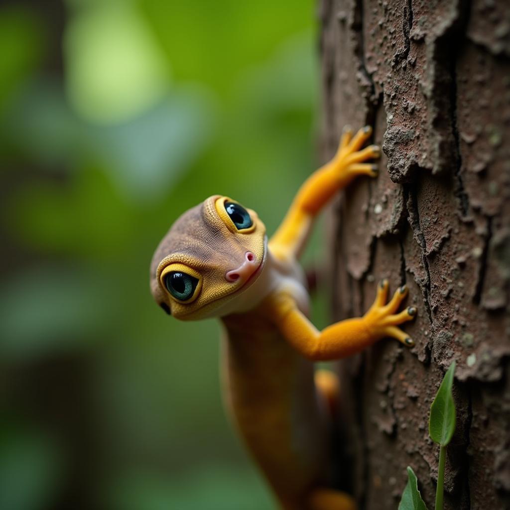 African Dwarf Gecko in Natural Habitat