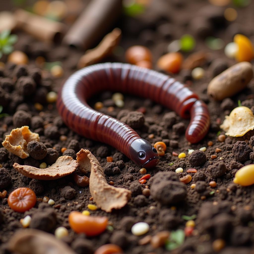 African earthworm composting bin