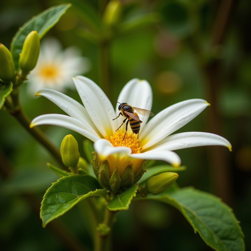 African ebony flower pollination by insect