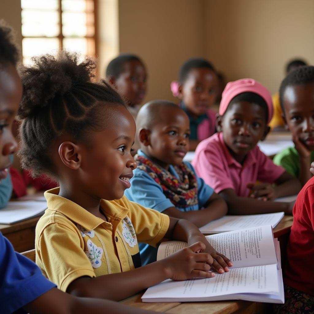 Children in a classroom in Somalia supported by the African Education Trust.