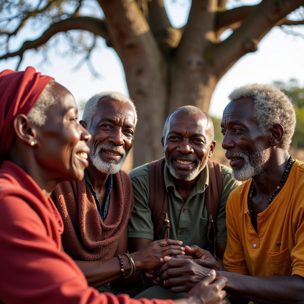 African Elders Sharing Stories