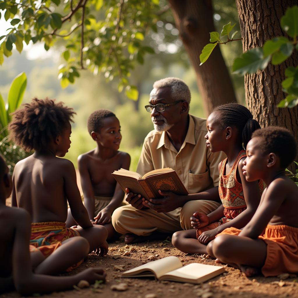 Elders Sharing Stories with Children