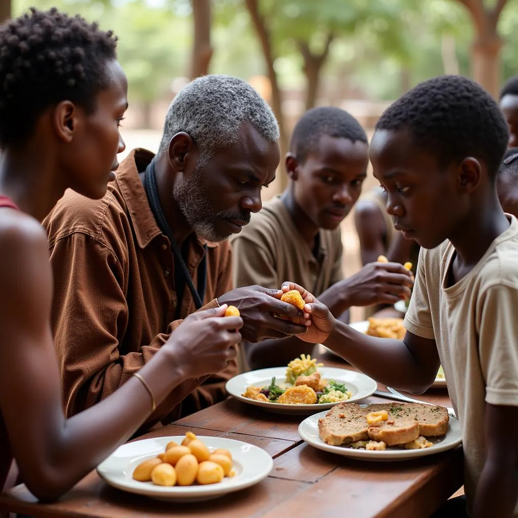 Elders Teaching Eating Etiquette