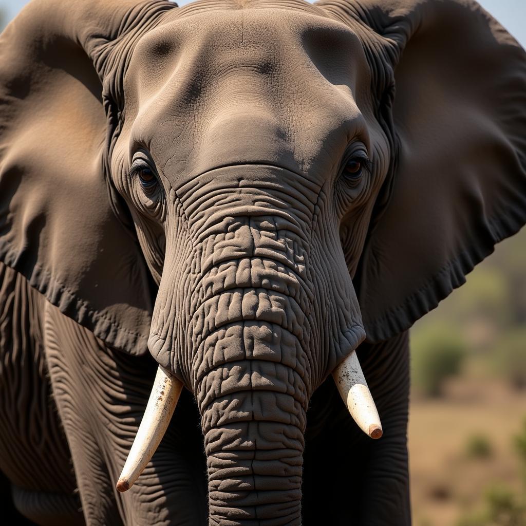 African Elephant Close Up