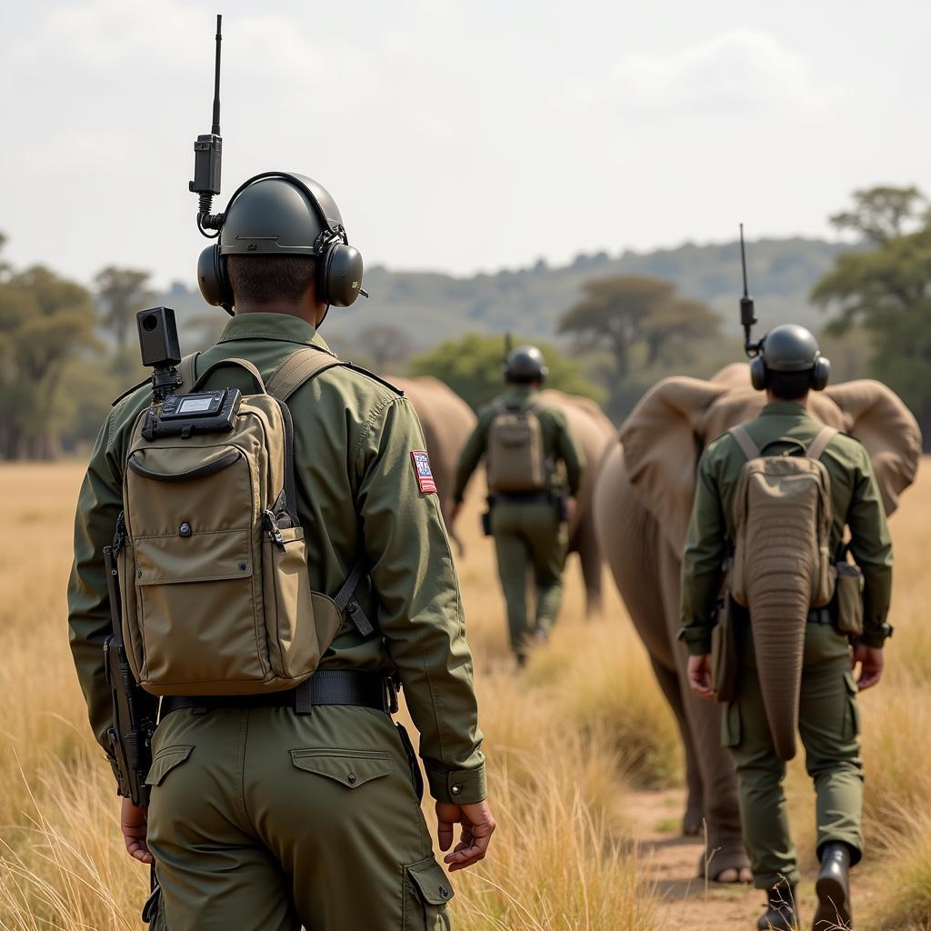 African Elephant Conservation Efforts: Anti-Poaching Patrol in Action