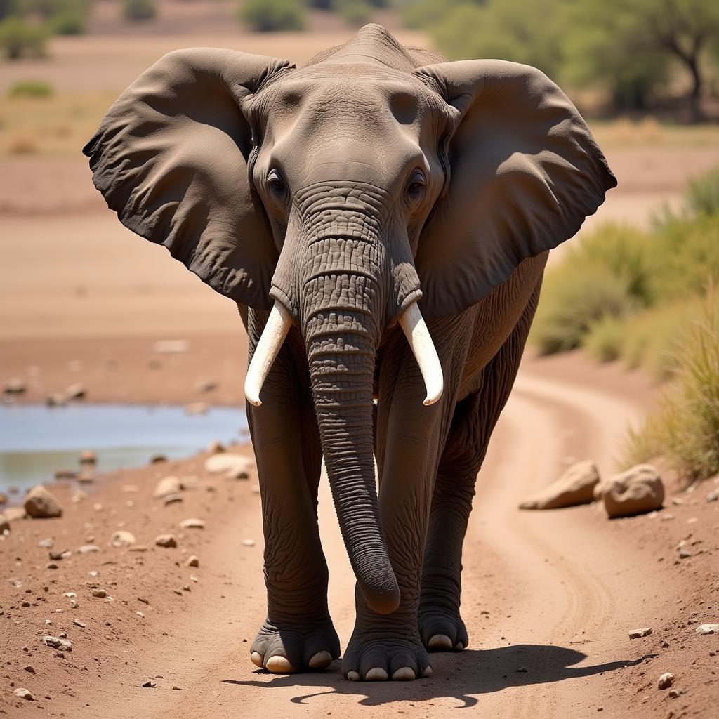 African Elephant Ears Aerial View