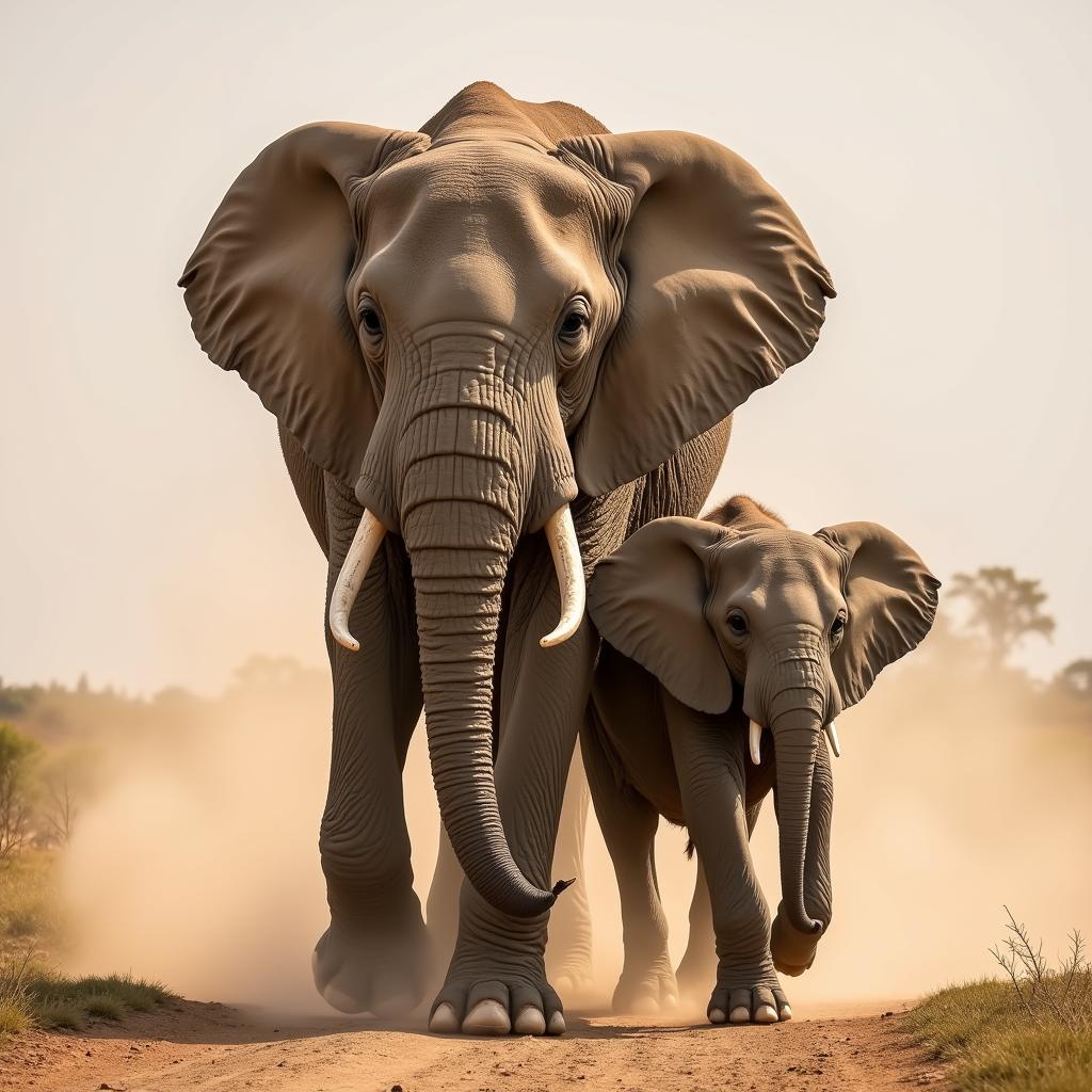 African Elephant Family