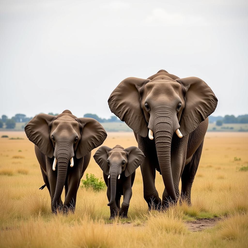 African Elephant Family