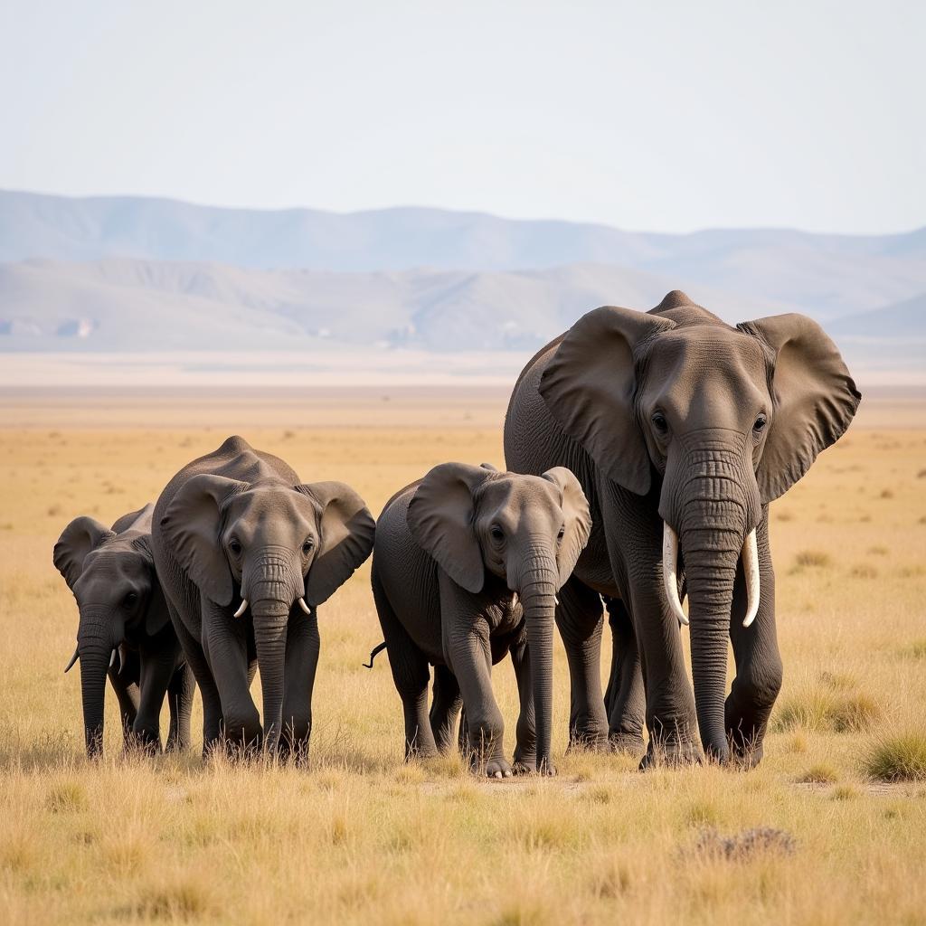 African Elephant Family