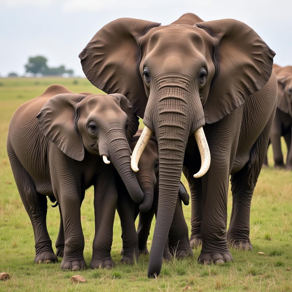 African Elephant Family