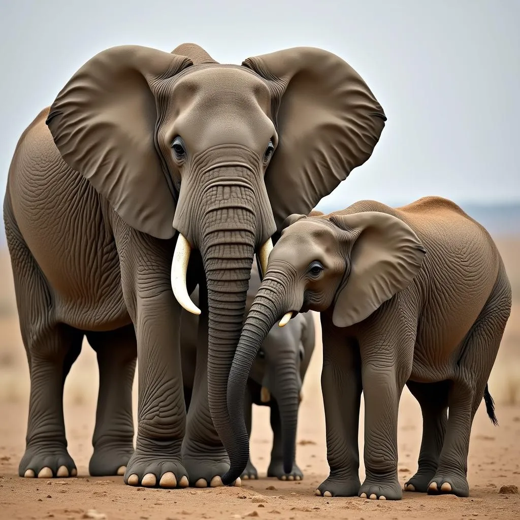 African Elephant Mating