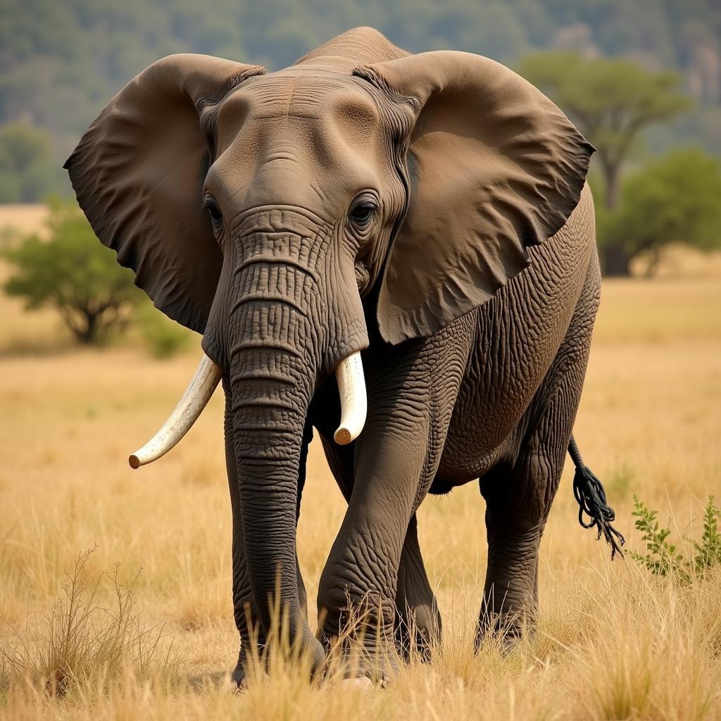 African Elephant in Savannah