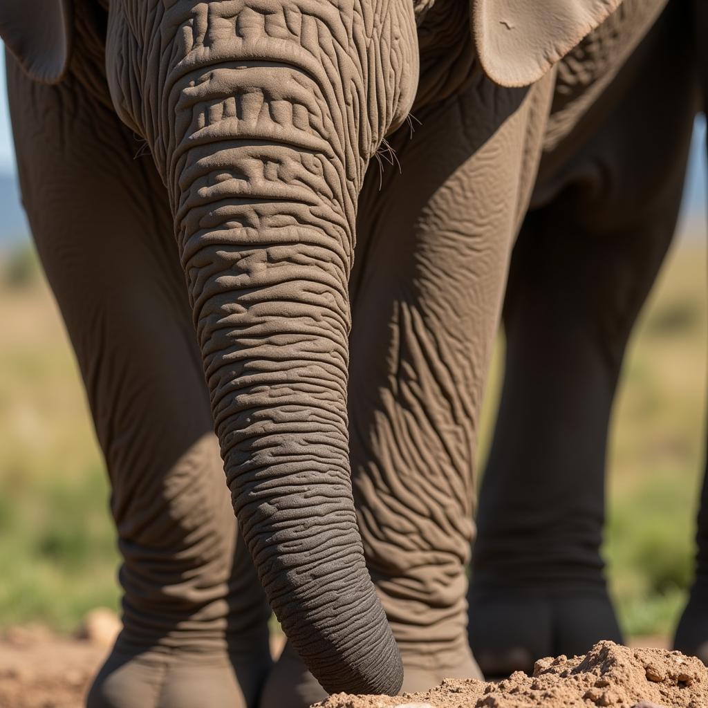 African Elephant Trunk Touch