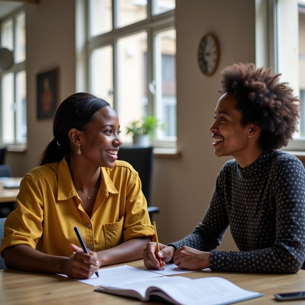 African Entrepreneur Meeting with Bank Manager