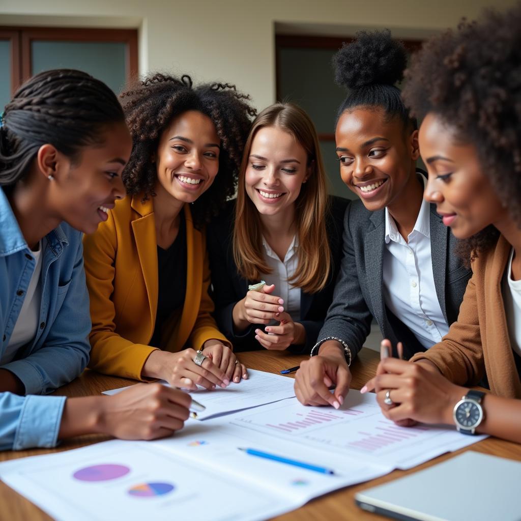 African Entrepreneurs Discussing Business Plan