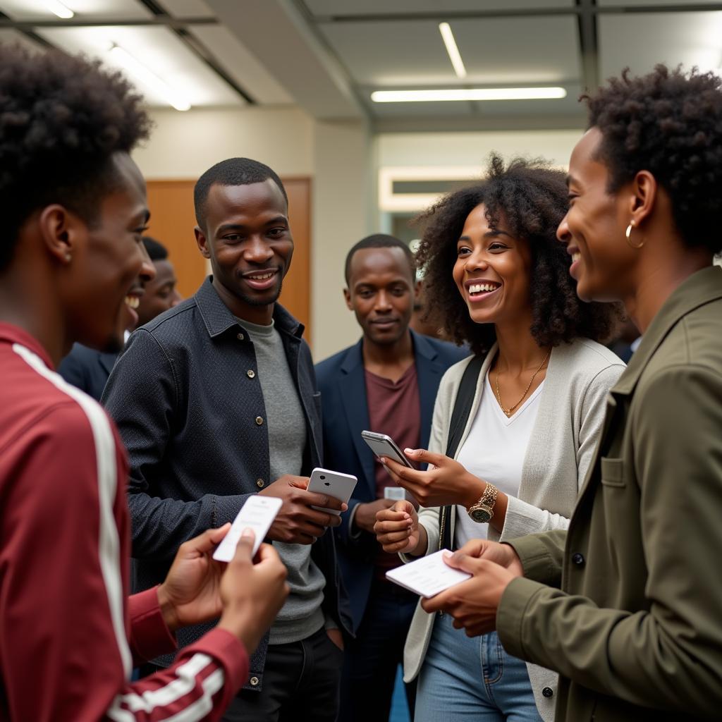 African entrepreneurs networking at the meeting