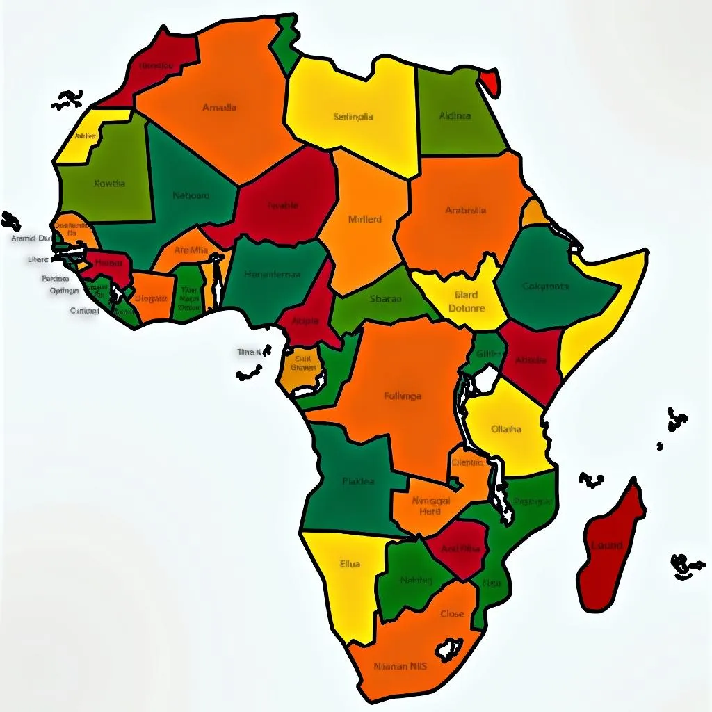 Map of African ethnic groups with diverse genetic makeup