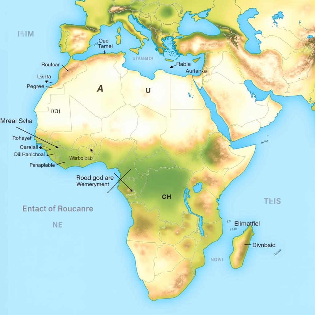 Map of African-Eurasian Waterbird Migration Routes