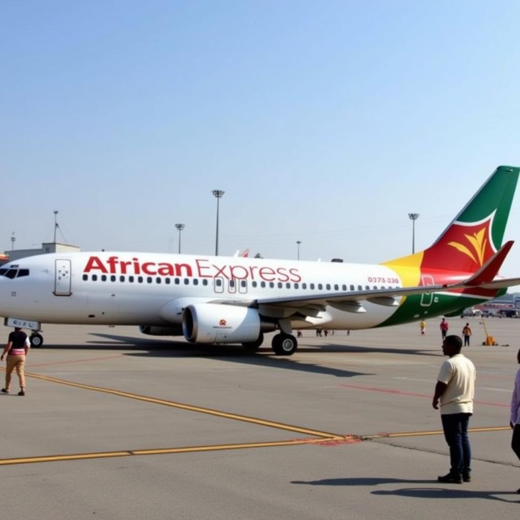 African Express Airways Boeing 737-800 at the airport