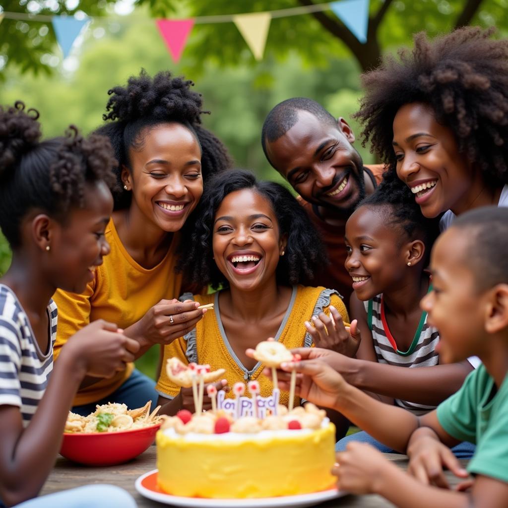 African Family Birthday Celebration