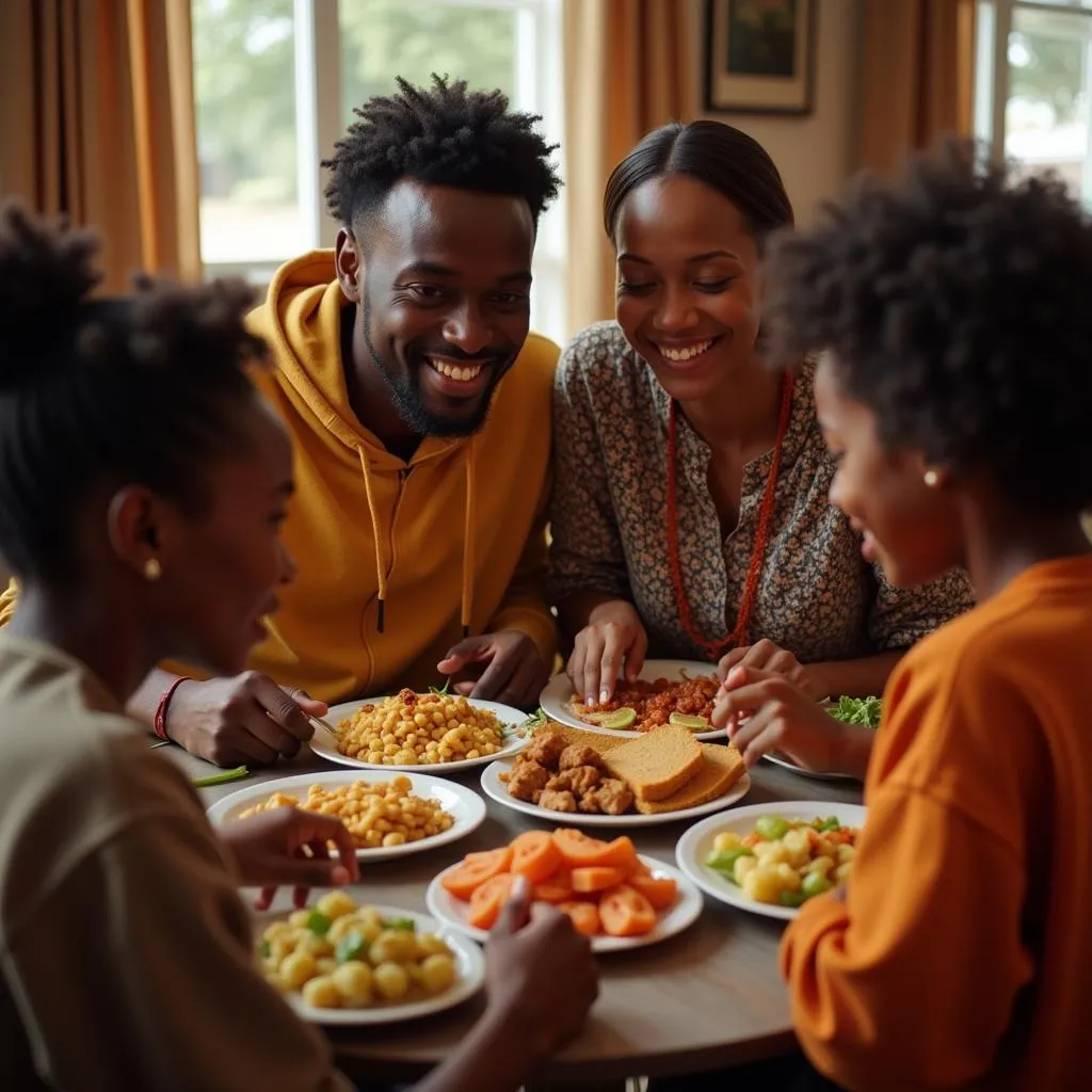 Family Eating Together