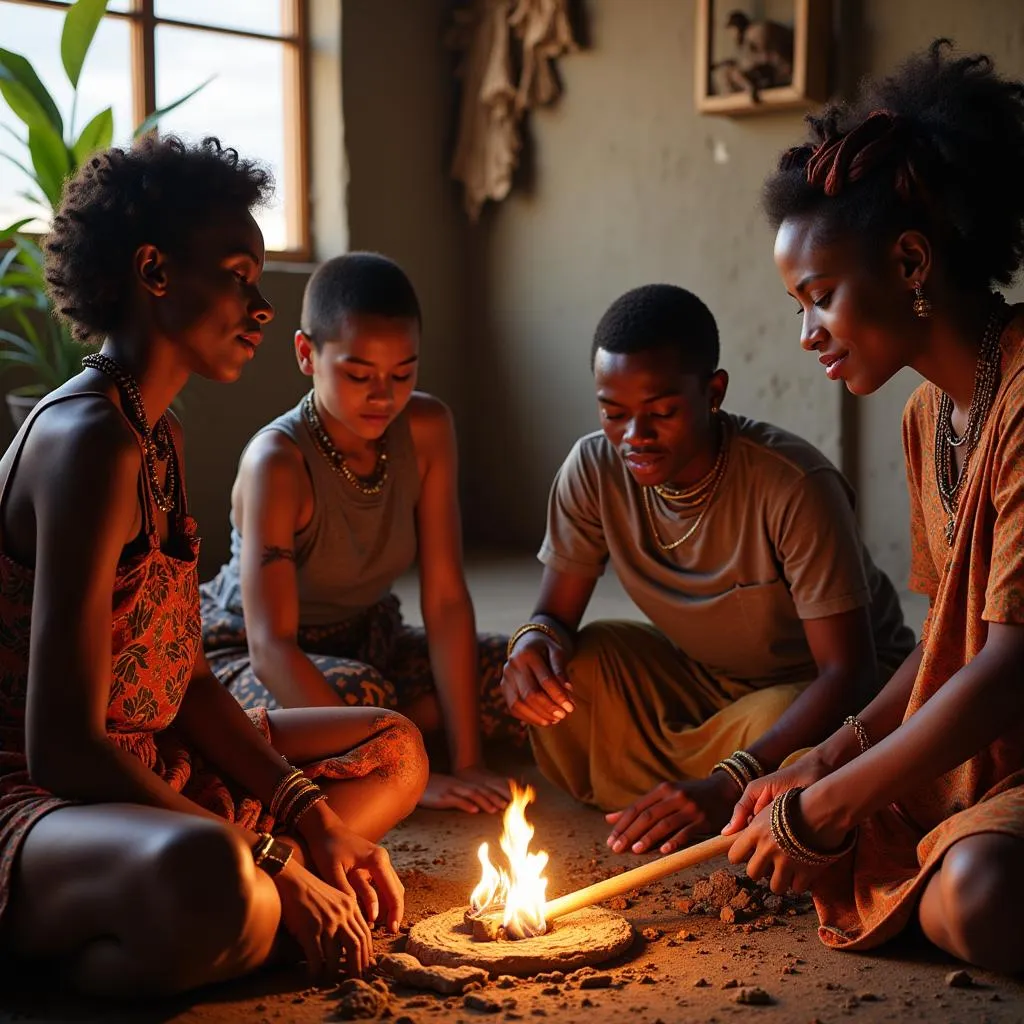 African Family Gathering for Ritual