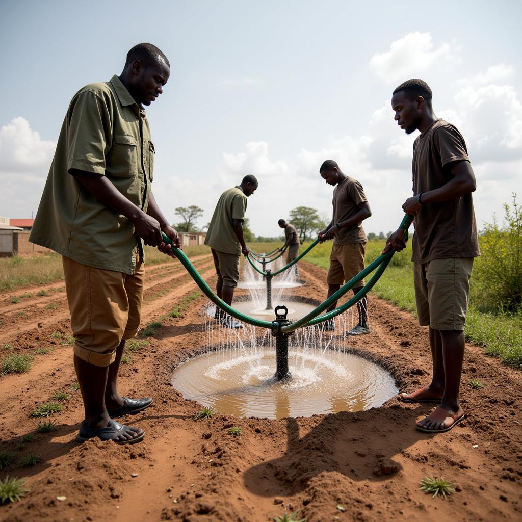 African farmers using innovative irrigation techniques to combat drought