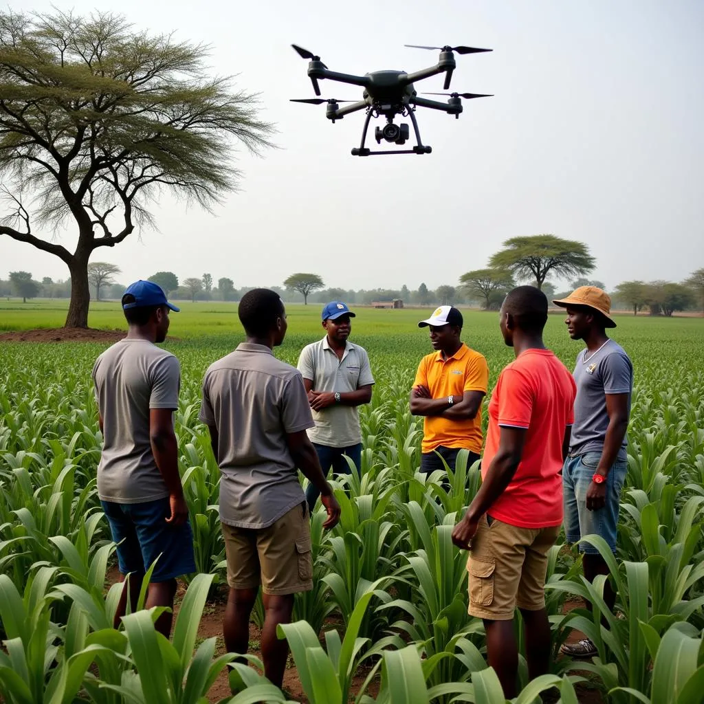 African Farmers Using Drones for Precision Agriculture